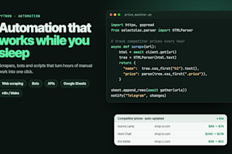automate your workflow with python scripts, web scrapers and bots