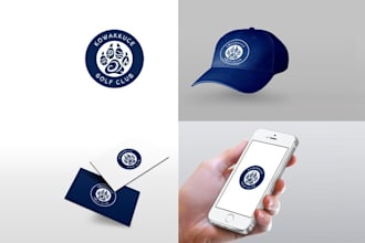 design a professional golf club, golf course and sports logo