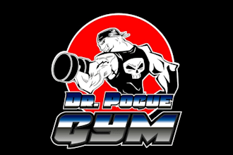 design best quality badass gym theme logo