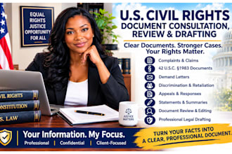 provide US civil rights legal document consultation, review and drafting