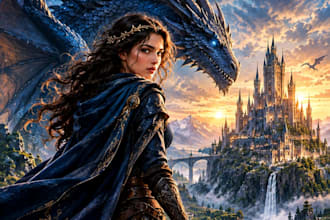 design a professional  fantasy book cover