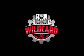 design wildcard diesel repair business logo