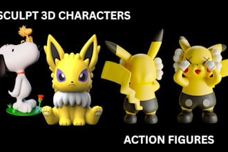 sculpt 3d characters, action figures, and toys for 3d printing