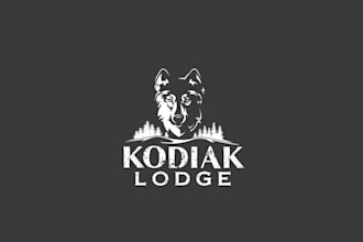 design private hunting lodge kodiak lodge logo