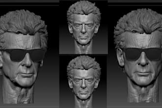 sculpt realistic 3d head bust model face likeness in zbrush for 3d printing stl