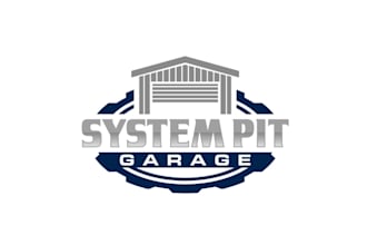 make race car workshop logo with repair motorsport service
