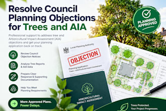 resolve council planning objections for trees and aia