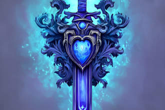 create a fantasy game logo