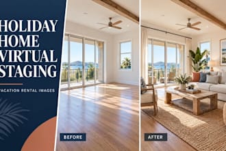 virtually stage your holiday home and vacation rental images