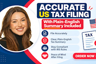 accurate US tax filing 1040 1099 with plain english summary 1099nec