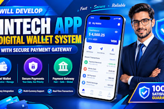 build custom fintech software, digital wallets, payment platforms, banking apps