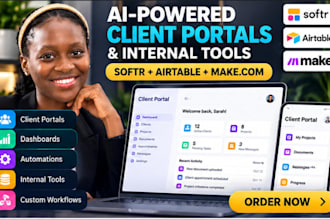 build a custom ai connected client portal using softr, airtable make com