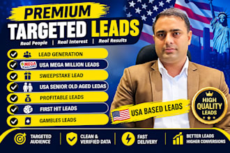 supply converting sweeps leads, first hit leads, USA, UK senior old leads