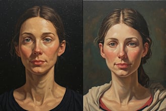 oil painting portrait and illustrations