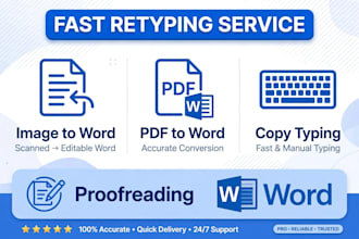 do image to word typing and PDF retyping