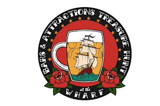make sailor jerry logo with treasure hunt at fisherman