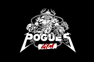 design unique badass gym fitness center logo