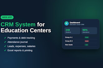 build a CRM web app for your education center or small business