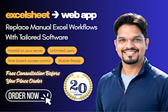 transform your google sheet or excel workflow to web app