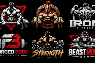 design a professional , gym, fitness, muscle, or strength bodybuilding logo
