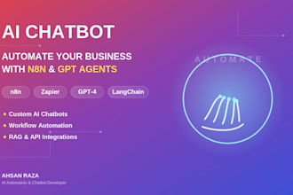 ai chatbot and automation with n8n, zapier, gpt agents