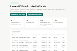 extract data from pdfs and invoices to excel using ai