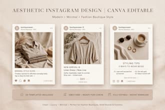 design modern aesthetic canva templates