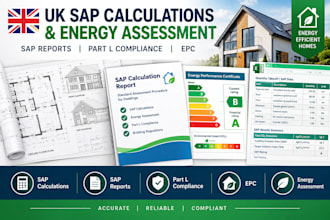 uk sap calculations, sap reports, part l compliance, epc and energy assessment