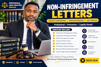 draft non infringement letter for patent and trademark claims
