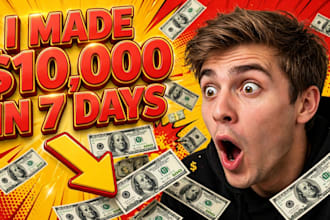 design eye catchy clickable youtube thumbnail for high views