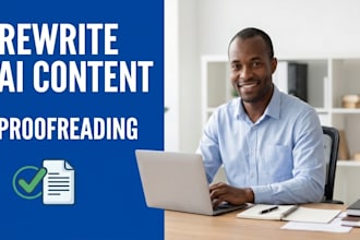 rewrite ai content, proofread, and humanize chatgpt text