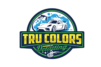 design mobile detailing service logo with bright colors