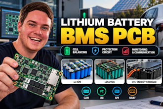 design lithium battery, bms pcb cell balancing and protection