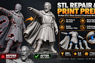 repair, split and key stl files for 3d printing