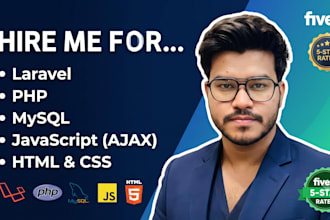 develop PHP and laravel website, cms, dashboard analytics