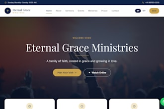 build a modern church website with sermons, events and online giving
