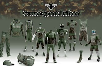 design 3d mockups of sportswear and apparel