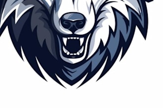 design modern dog care brand logo