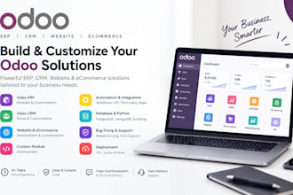 odoo website design, odoo customization, odoo erp and API integration