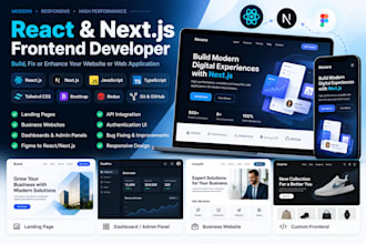 build responsive websites using javascript react and next js
