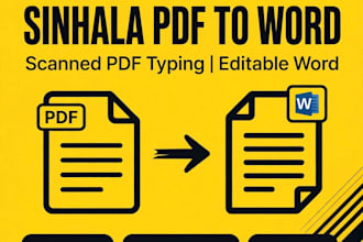 convert sinhala pdf to editable word, scanned pdf typing