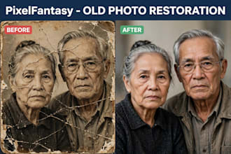 restore and fix your damaged old photos in 24 hours