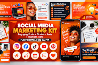 rebrand existing brand guildelines social media, logo and instagram branding kit