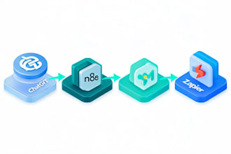 build make com automation, zapier ai automation, n8n workflow and ai agent