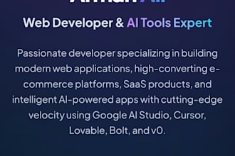 create modern portfolio  and web deploy