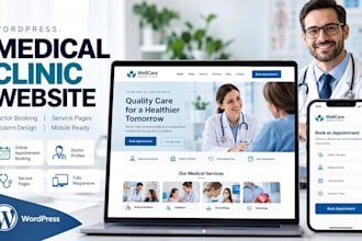 design wordpress medical clinic website with booking