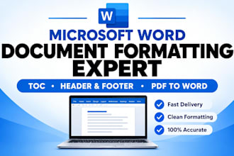 format, edit and design microsoft word documents