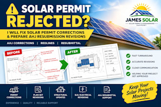 fix solar permit corrections and prepare ahj resubmittals