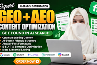 optimize your content for GEO aeo and ai search visibility