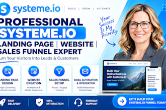 create systeme io landing page systeme io website systeme io sales funnel expert